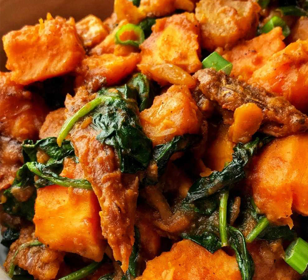 Yam & Spinach Porridge